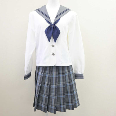 【中古】広島県 進徳女子高等学校 女子制服 5点 (セーラー服・セーラー服・スカート) sf060493