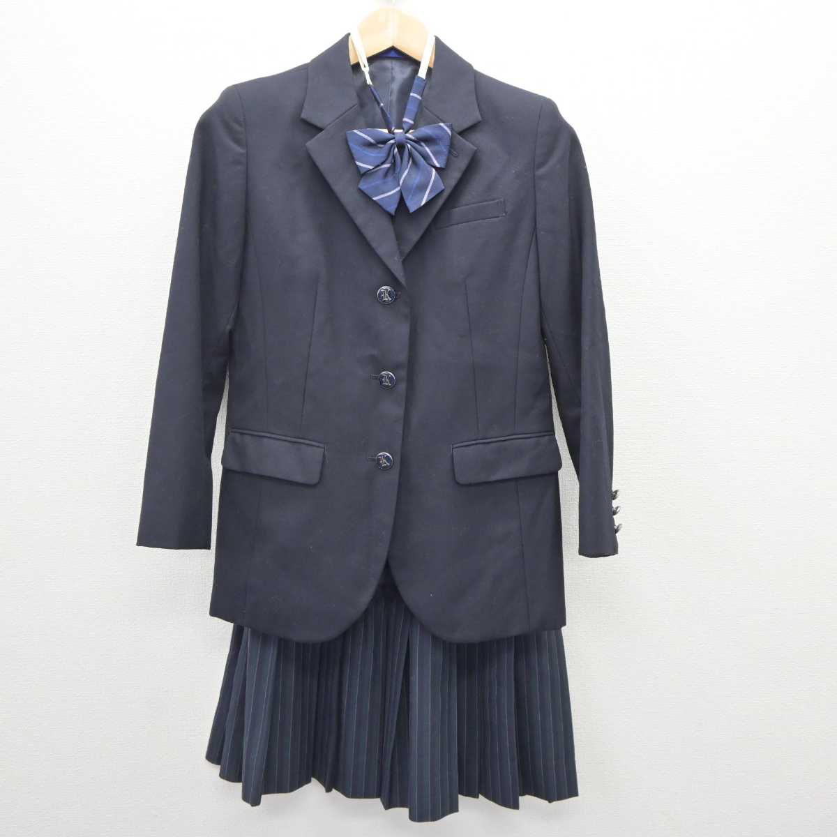 【中古】大阪府 大阪薫英女学院高等学校 女子制服 4点 (ブレザー・ニット・スカート) sf060500