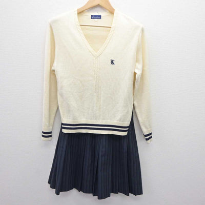 【中古】大阪府 大阪薫英女学院高等学校 女子制服 4点 (ブレザー・ニット・スカート) sf060500