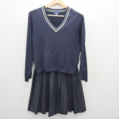 【中古】大阪府 大阪薫英女学院高等学校 女子制服 2点 (ニット・スカート) sf060501