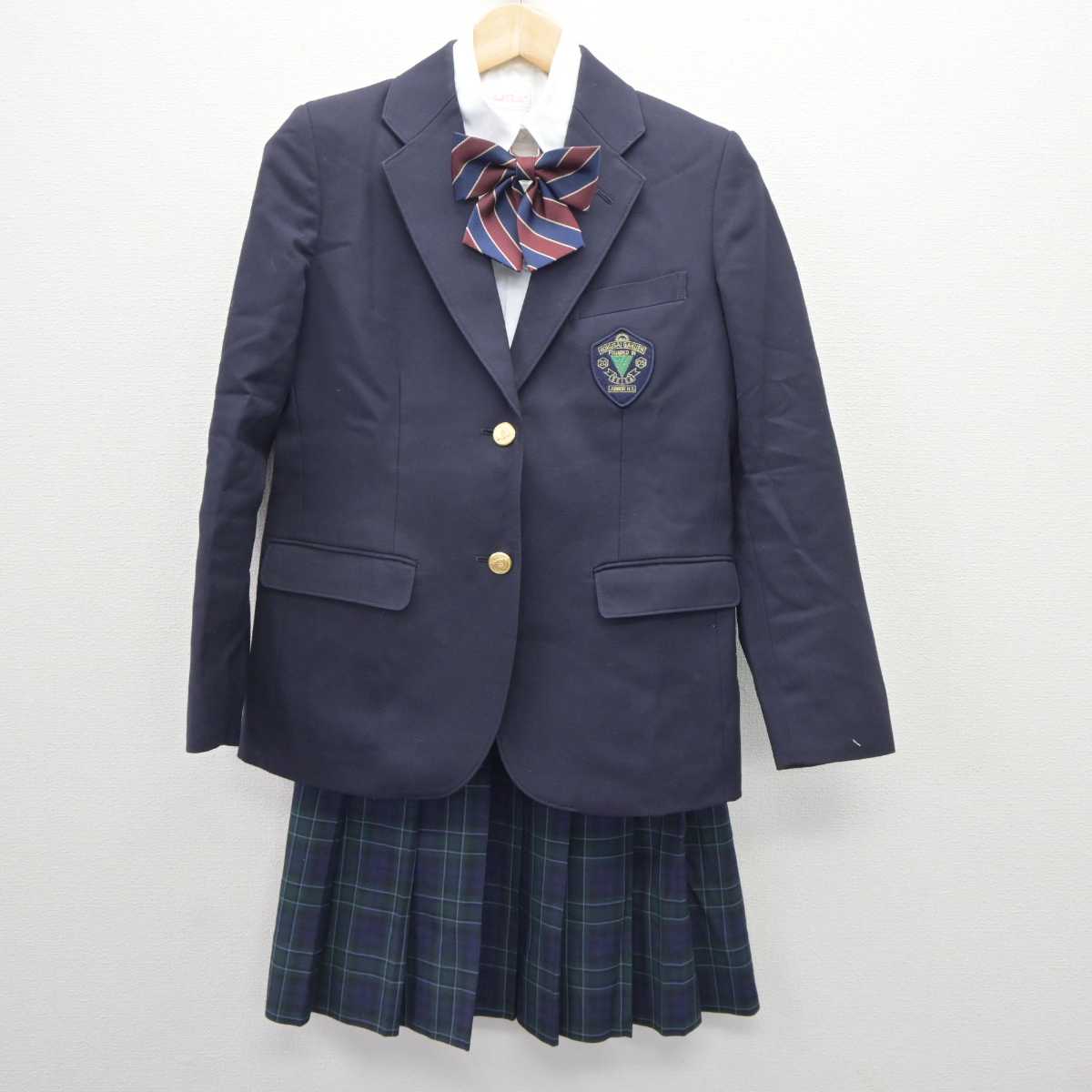 【中古】神奈川県 星槎中学校 女子制服 5点 (ブレザー・シャツ・スカート) sf060502