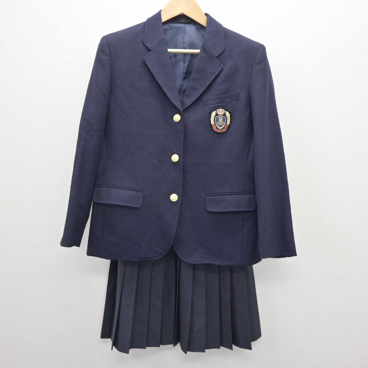 【中古】岡山県 西大寺高等学校 女子制服 3点 (ブレザー・スカート・スカート) sf060514