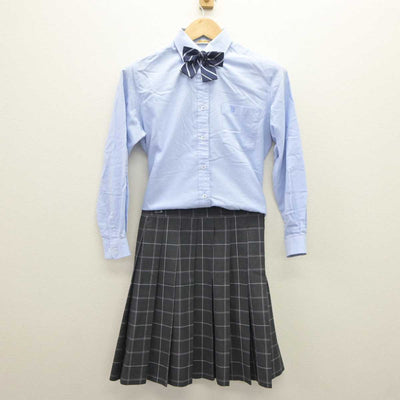 【中古】大阪府 久米田高等学校 女子制服 4点 (ニットベスト・シャツ・スカート) sf060517