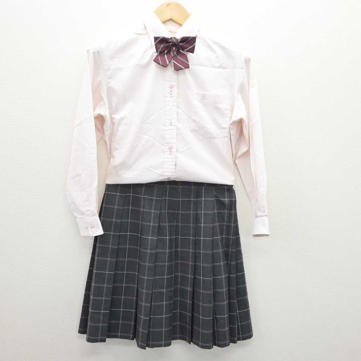 【中古】大阪府 久米田高等学校 女子制服 3点 (シャツ・スカート) sf060518