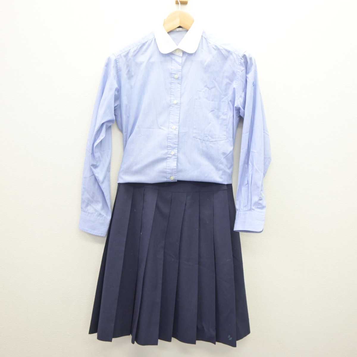 【中古】千葉県 市川東高等学校 女子制服 3点 (ベスト・シャツ・スカート) sf060525