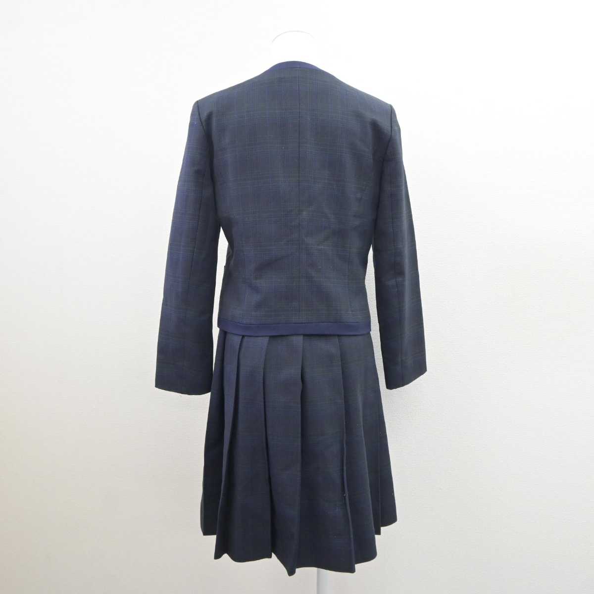 【中古】熊本県 熊本国府高等学校 女子制服 3点 (ブレザー・シャツ・ジャンパースカート) sf060528