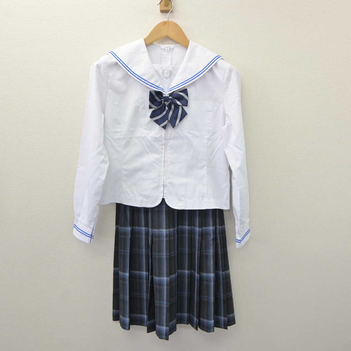 【中古】山形県 惺山高等学校 女子制服 4点 (セーラー服・スカート) sf060541