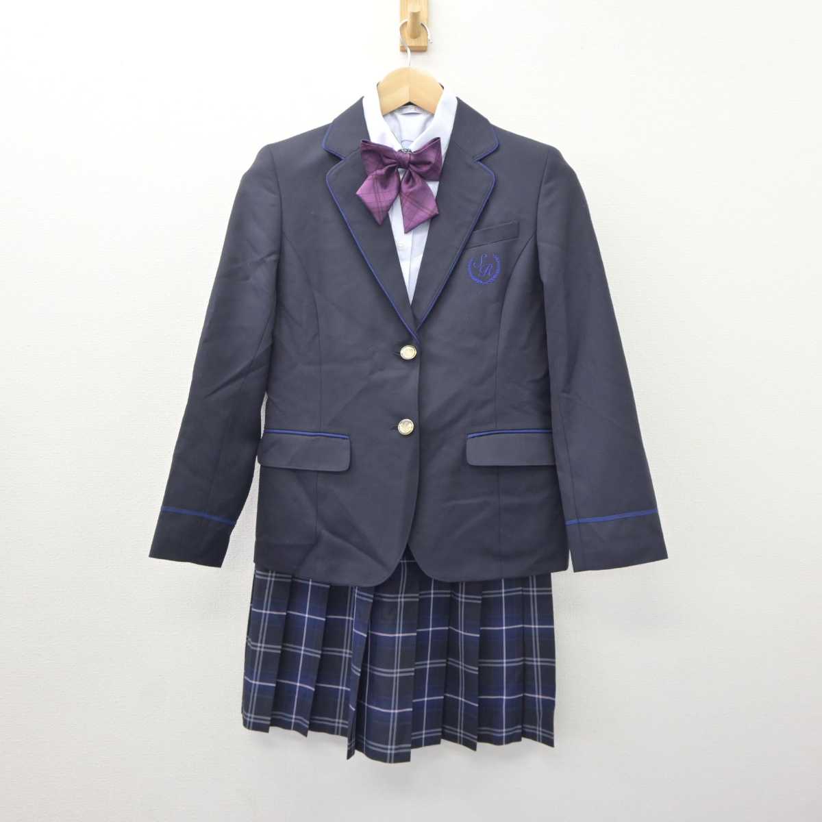 【中古】北海道 札幌龍谷学園高等学校 女子制服 6点 (ブレザー・シャツ・スカート) sf060543