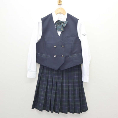 【中古】奈良県 五條高等学校 女子制服 4点 (シャツ・ベスト・スカート) sf060562