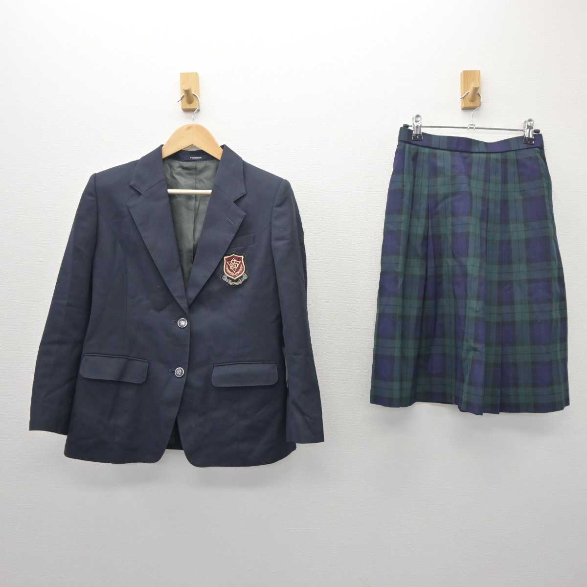 【中古】広島県 塩町中学校 女子制服 2点 (ブレザー・スカート) sf060576