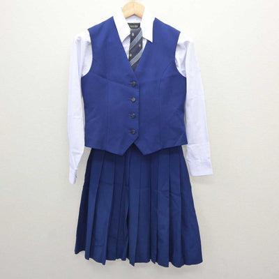 【中古】千葉県 磯辺高等学校 女子制服 5点 (ブレザー・シャツ・ベスト・スカート) sf060579