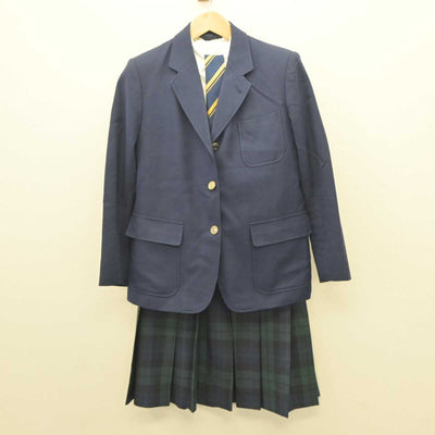 【中古】佐賀県 致遠館高等学校 女子制服 5点 (ブレザー・シャツ・ベスト・スカート) sf060588