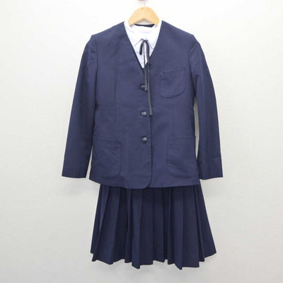 【中古】群馬県 倉渕中学校 女子制服 5点 (ブレザー・シャツ・ベスト・スカート) sf060589