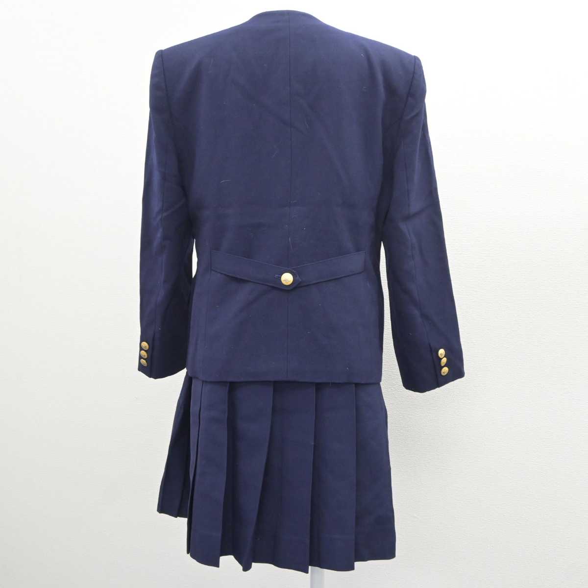 【中古】岡山県 就実高等学校 女子制服 3点 (ブレザー・ベスト・スカート) sf060592