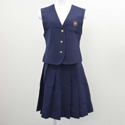 【中古】岡山県 就実高等学校 女子制服 3点 (ブレザー・ベスト・スカート) sf060592