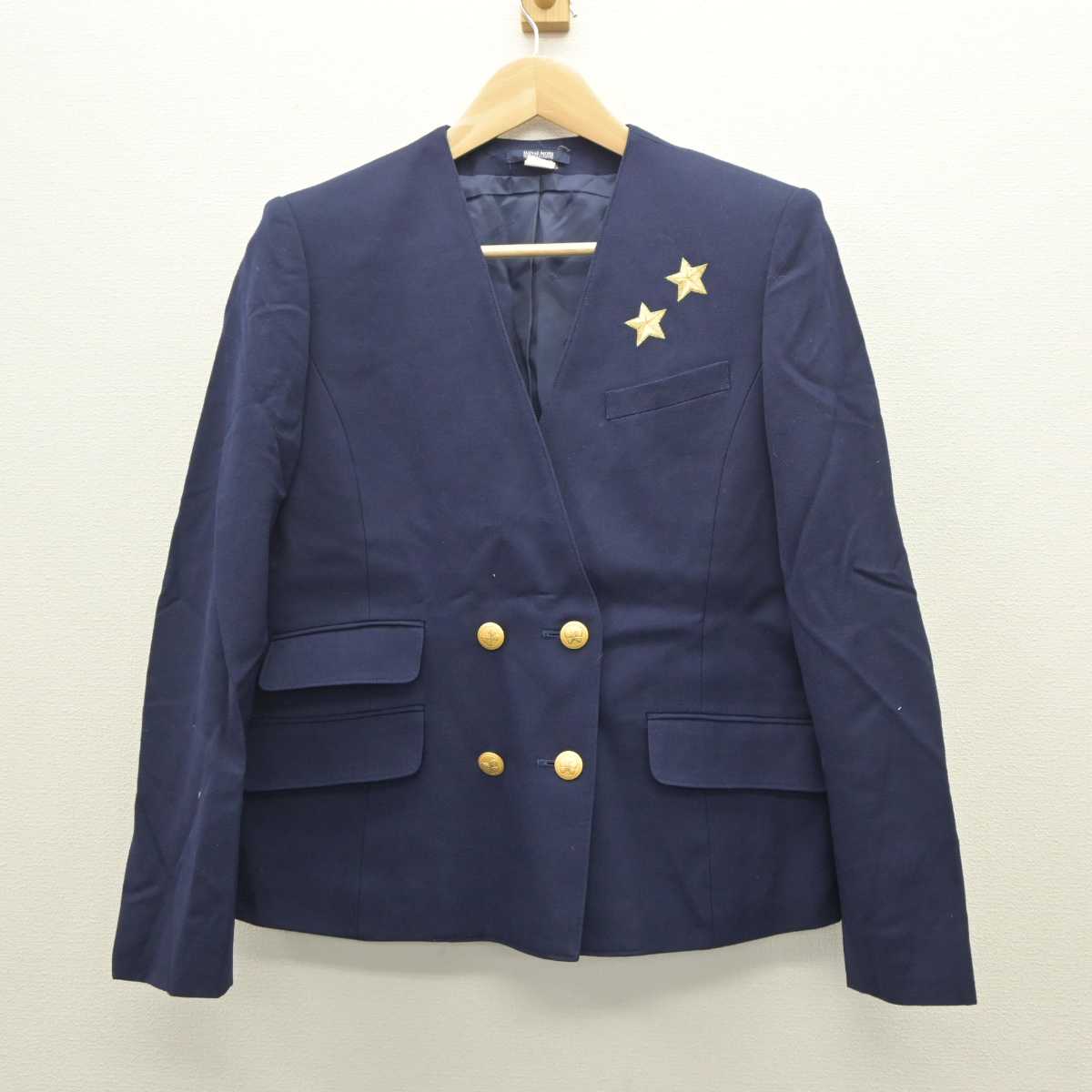 【中古】岡山県 就実高等学校 女子制服 2点 (ブレザー・ニット) sf060594