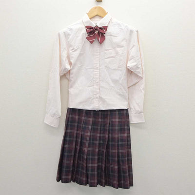 【中古】福岡県 誠修高等学校 女子制服 3点 (シャツ・スカート) sf060597