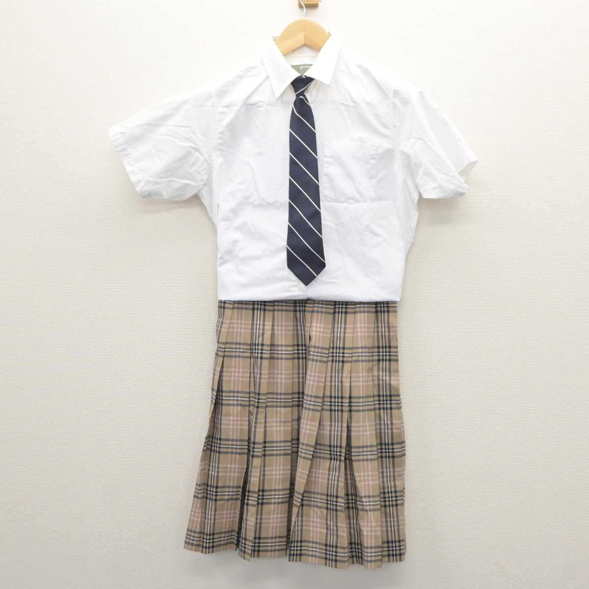 【中古】福岡県 誠修高等学校 女子制服 3点 (シャツ・スカート) sf060601