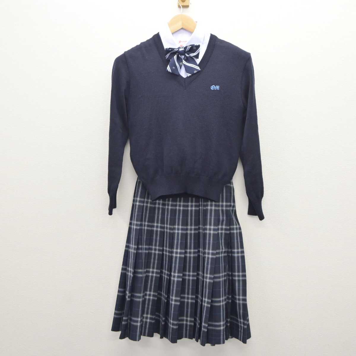 【中古】千葉県 おゆみ野南中学校 女子制服 6点 (ブレザー・ニット・シャツ・スカート) sf060602