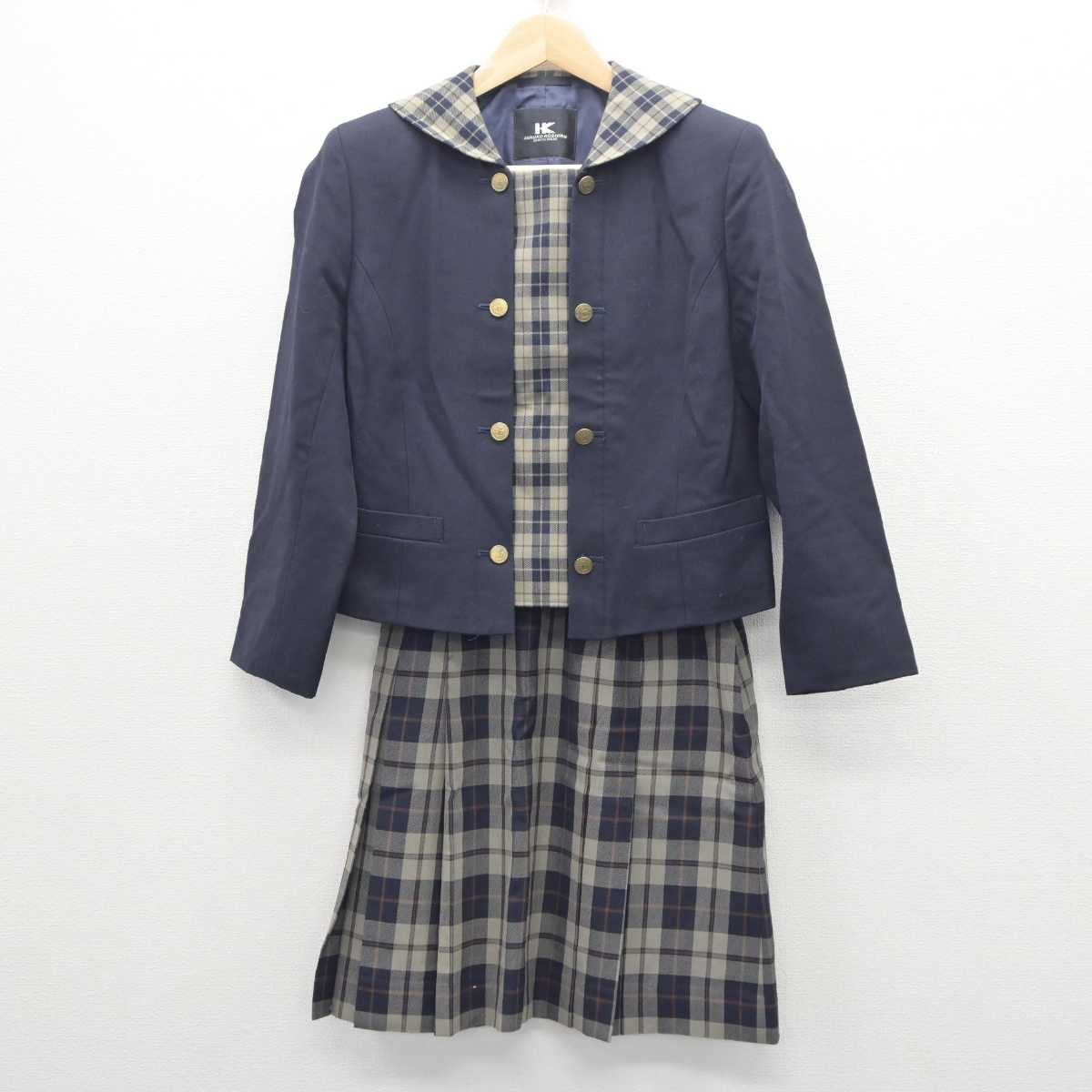 【中古】岡山県 明誠学院高等学校 女子制服 3点 (ブレザー・スカート) sf060609