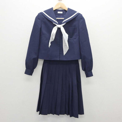 【中古】富山県 入善中学校 女子制服 3点 (セーラー服・スカート) sf060621