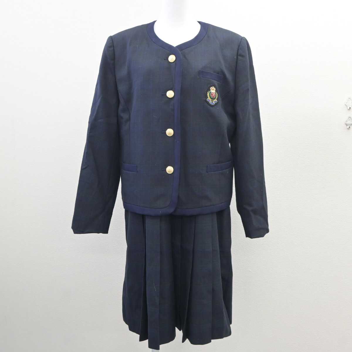 【中古】熊本県 熊本国府高等学校 女子制服 2点 (ブレザー・ジャンパースカート) sf060625