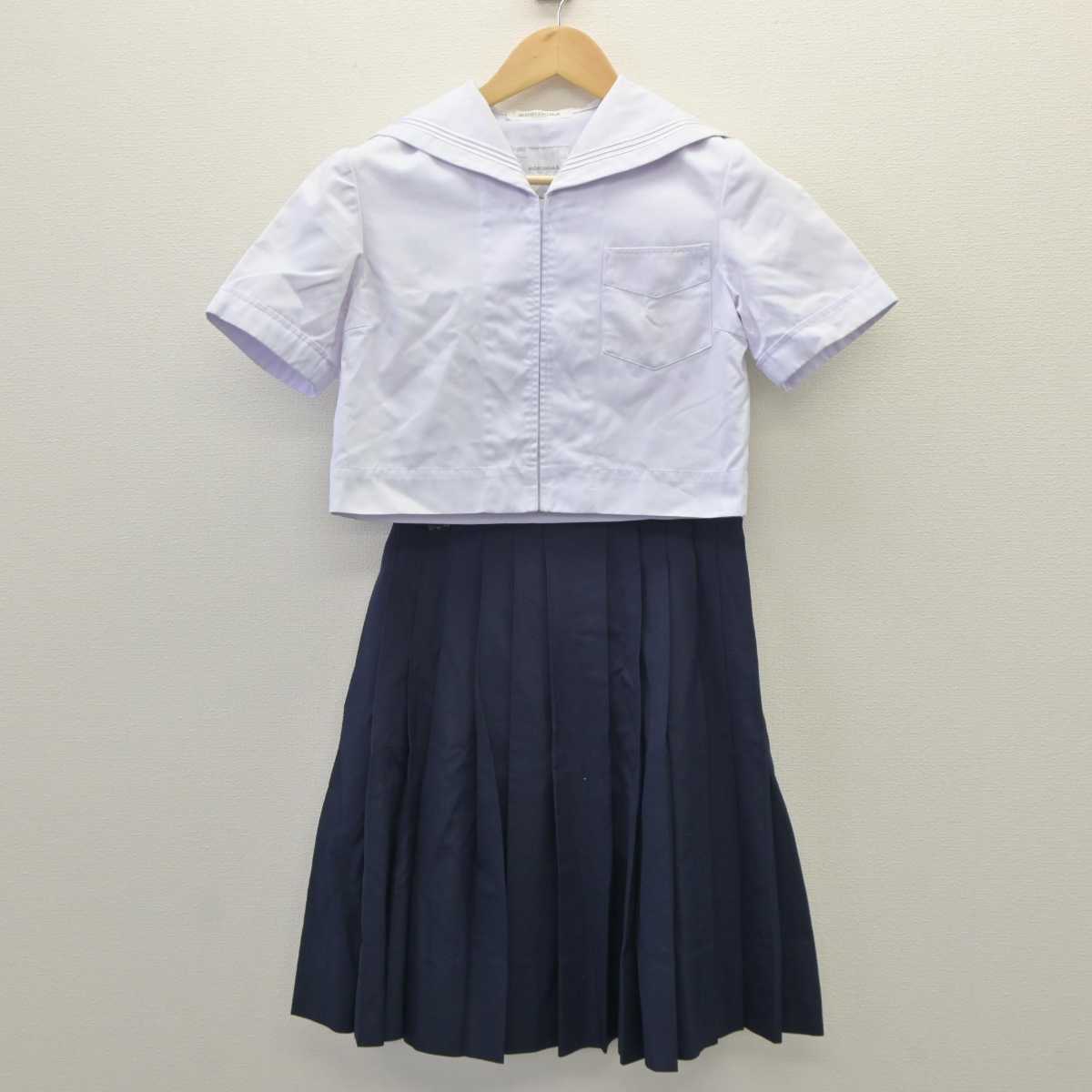 【中古】福岡県 修猷館高等学校 女子制服 3点 (セーラー服・スカート) sf060628