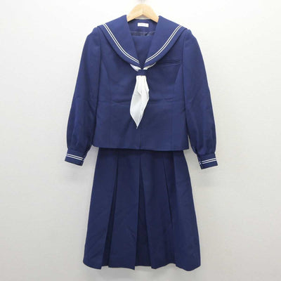 【中古】福島県 富田中学校 女子制服 3点 (セーラー服・スカート) sf060633