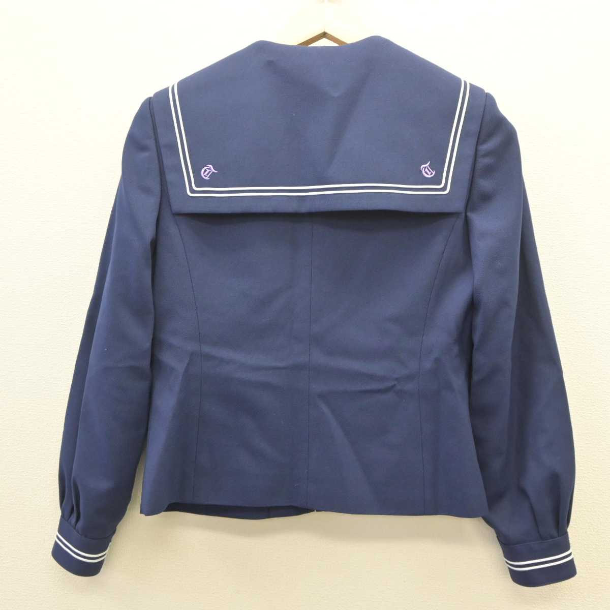 【中古】福島県 富田中学校 女子制服 3点 (セーラー服・スカート) sf060633