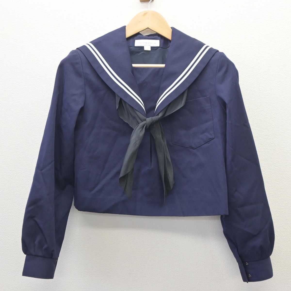 【中古】愛知県 鶴城中学校 女子制服 3点 (セーラー服・スカート) sf060637