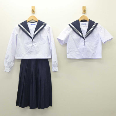 【中古】愛知県 鶴城中学校 女子制服 3点 (セーラー服・セーラー服・スカート) sf060638