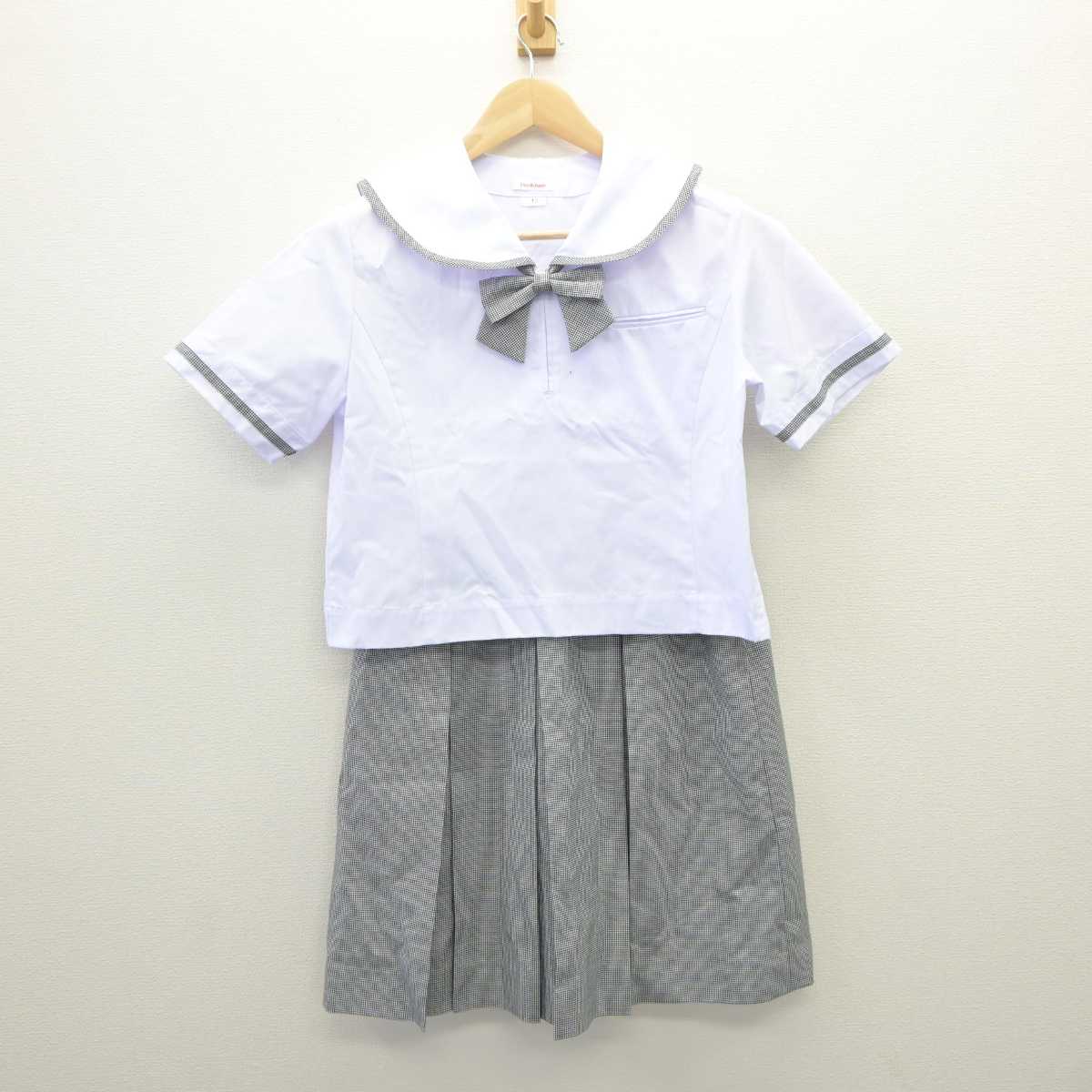 【中古】茨城県 岩瀬日本大学高等学校/旧制服 女子制服 3点 (シャツ・スカート) sf060646