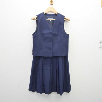 【中古】埼玉県 川口市立里中学校 女子制服 2点 (ベスト・スカート) sf060647