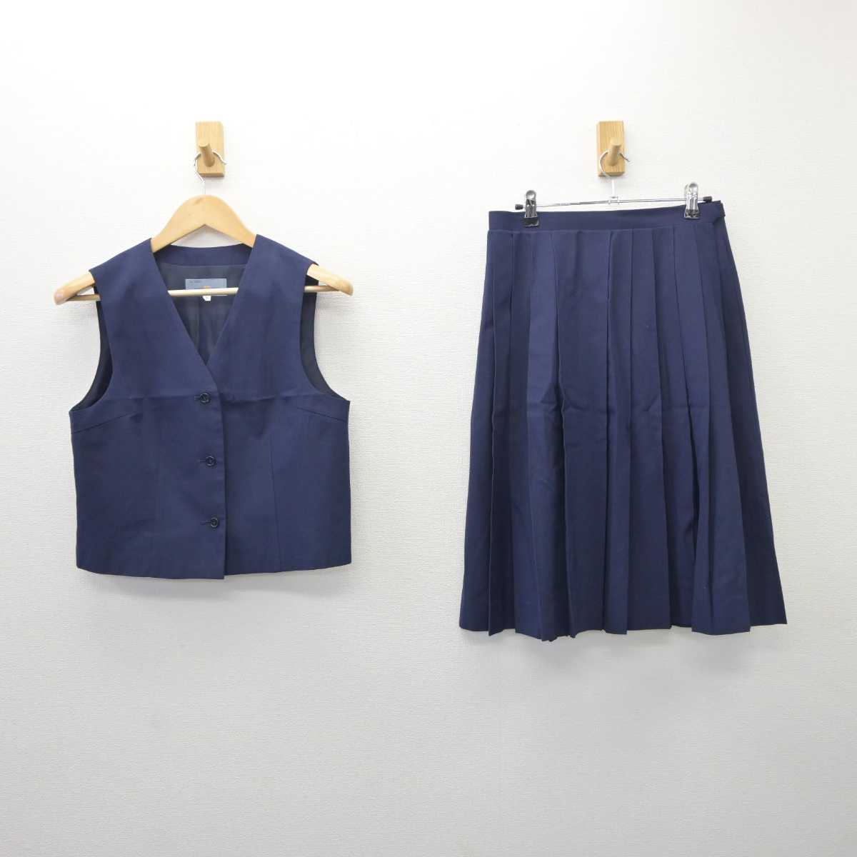 【中古】埼玉県 川口市立里中学校 女子制服 2点 (ベスト・スカート) sf060647