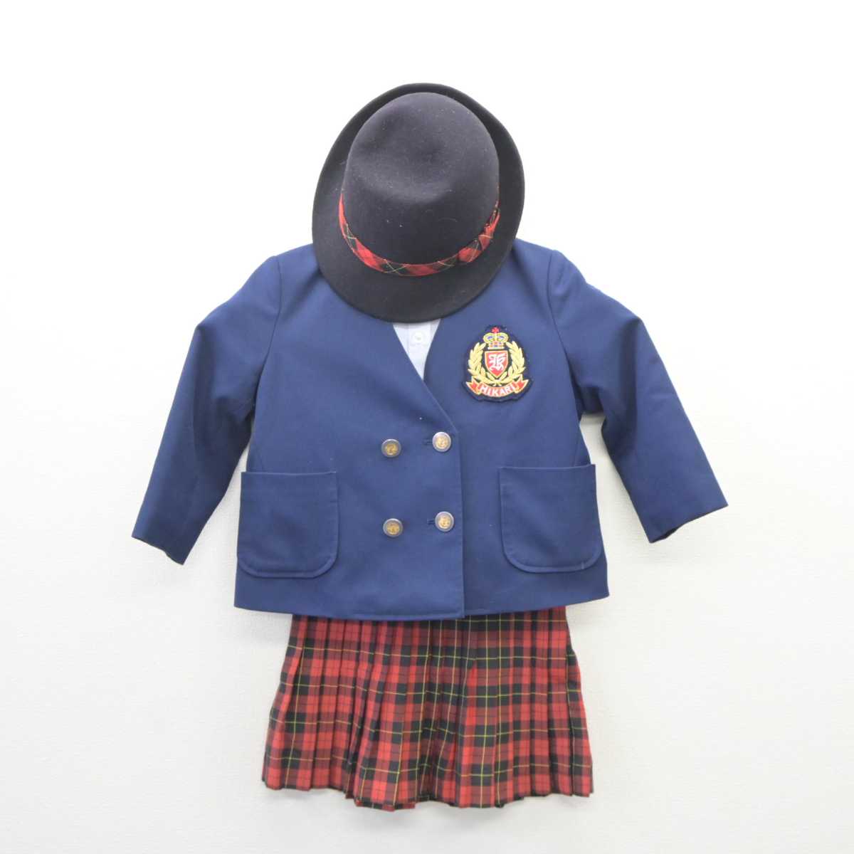 【中古】大阪府 光明幼稚園 女子制服 6点 (ブレザー・シャツ・スカート) sf060668