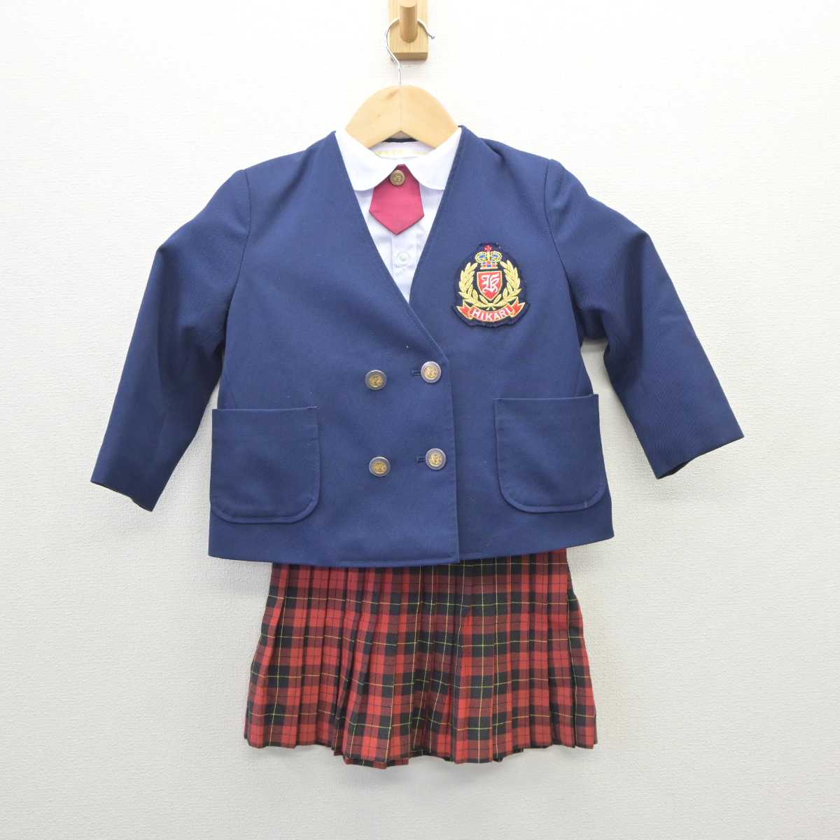 【中古】大阪府 光明幼稚園 女子制服 6点 (ブレザー・シャツ・スカート) sf060668