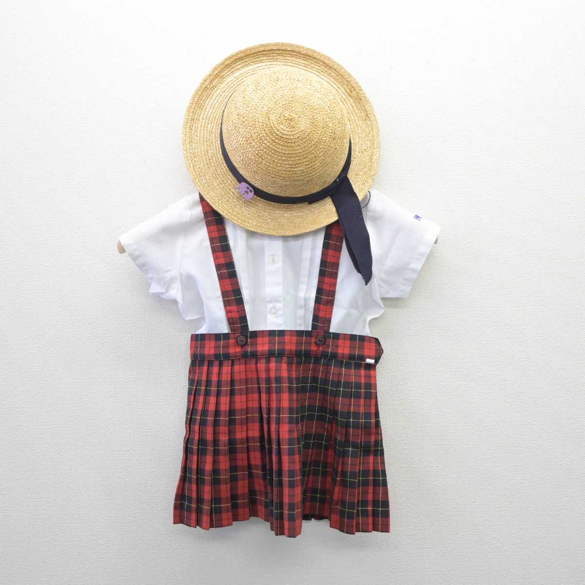 【中古】大阪府 光明幼稚園 女子制服 4点 (シャツ・スカート) sf060669