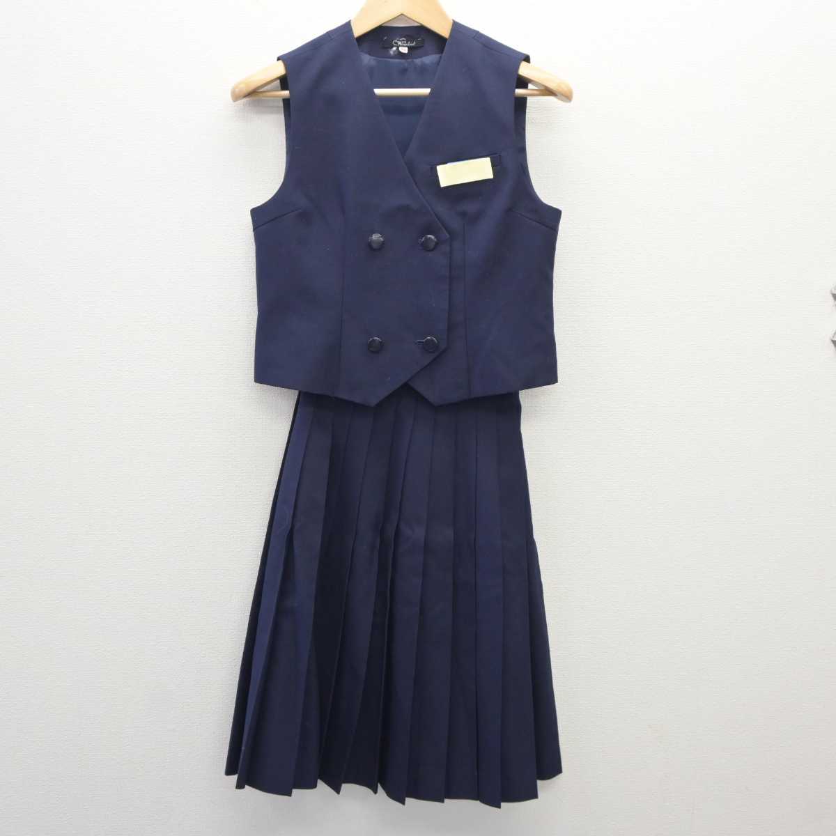 【中古】富山県 上市町立上市中学校 女子制服 3点 (セーラー服・ベスト・スカート) sf060687