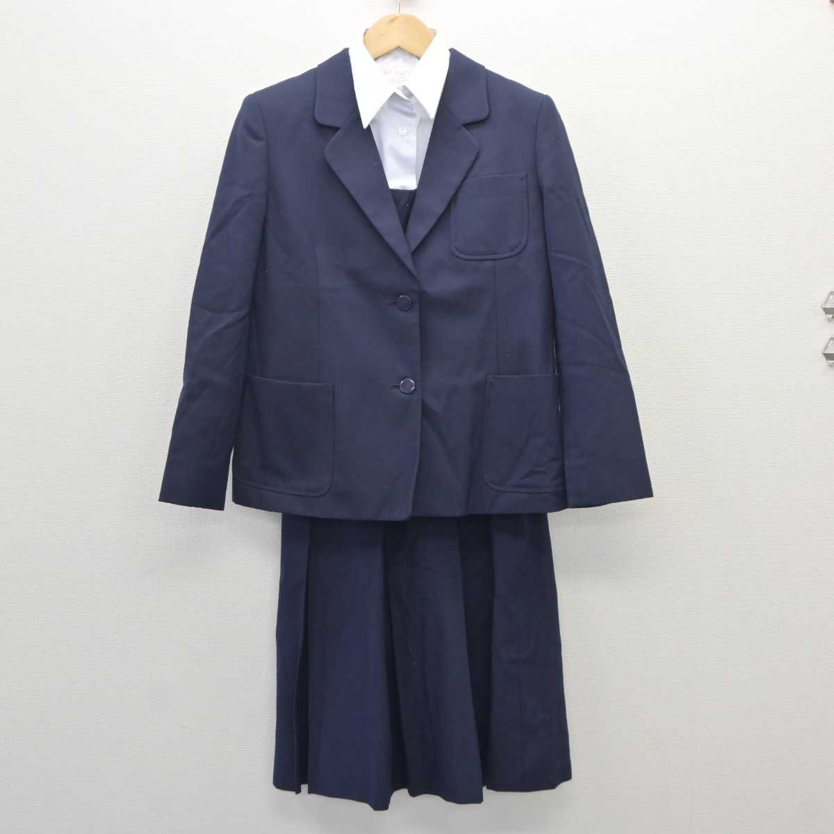 【中古】神奈川県 公郷中学校 女子制服 4点 (ブレザー・ベスト・シャツ・スカート) sf060694