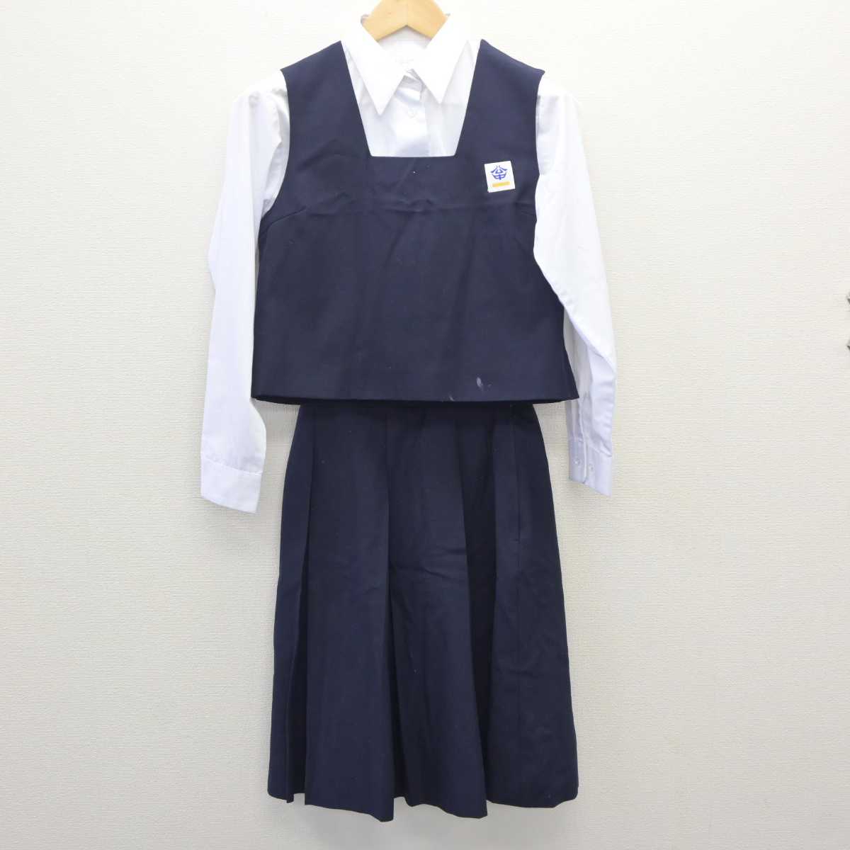 【中古】神奈川県 公郷中学校 女子制服 4点 (ブレザー・ベスト・シャツ・スカート) sf060694