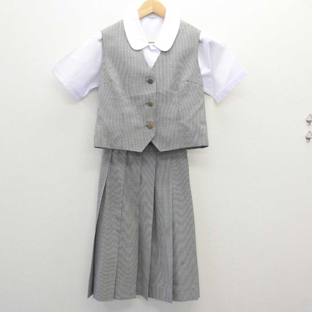 中古】岡山県 岡山城東高等学校 女子制服 4点 (ベスト・シャツ・スカート) sf060696 | 中古制服通販パレイド