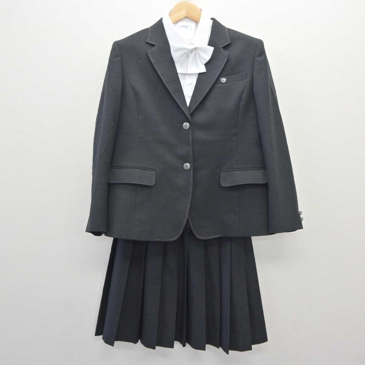 【中古】兵庫県 兵庫大学附属須磨ノ浦高等学校 女子制服 4点 (ブレザー・シャツ・スカート) sf060702