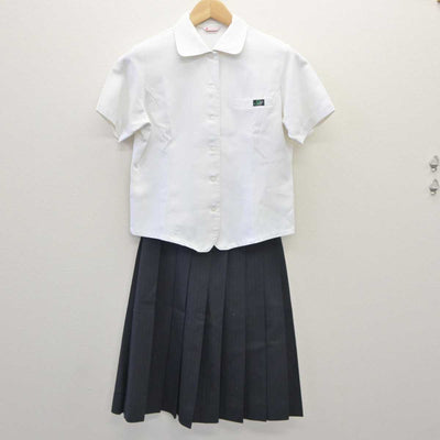 【中古】福岡県 柳川高等学校 女子制服 2点 (シャツ・スカート) sf060703