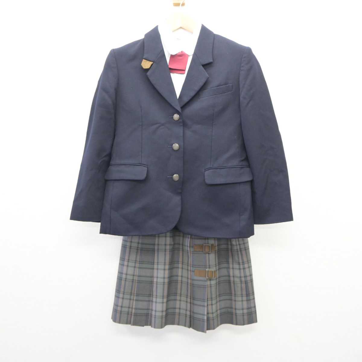 【中古】長野県 松商学園高等学校 女子制服 7点 (ブレザー・シャツ・ベスト・スカート) sf060715