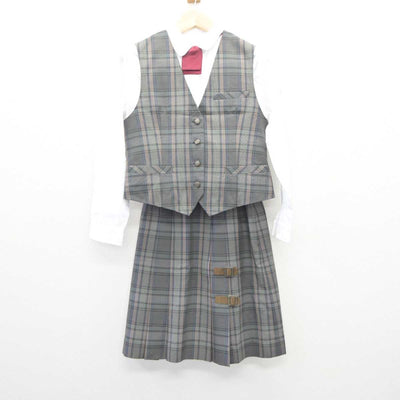 【中古】長野県 松商学園高等学校 女子制服 7点 (ブレザー・シャツ・ベスト・スカート) sf060715