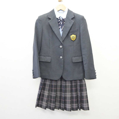 【中古】東京都 成立学園高等学校 女子制服 5点 (ブレザー・シャツ・ニット・スカート) sf060719