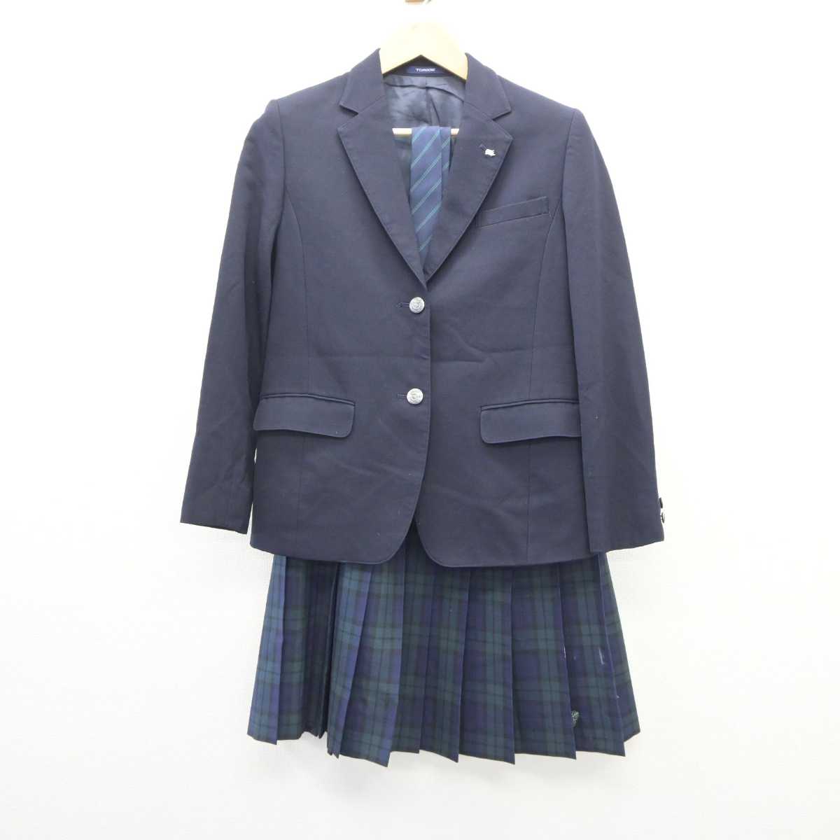 【中古】埼玉県 草加東高等学校 女子制服 4点 (ブレザー・スカート) sf060729