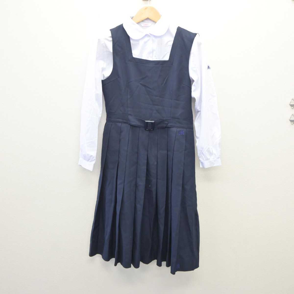 【中古】青森県 三沢高等学校 女子制服 3点 (ブレザー・シャツ・ジャンパースカート) sf060734