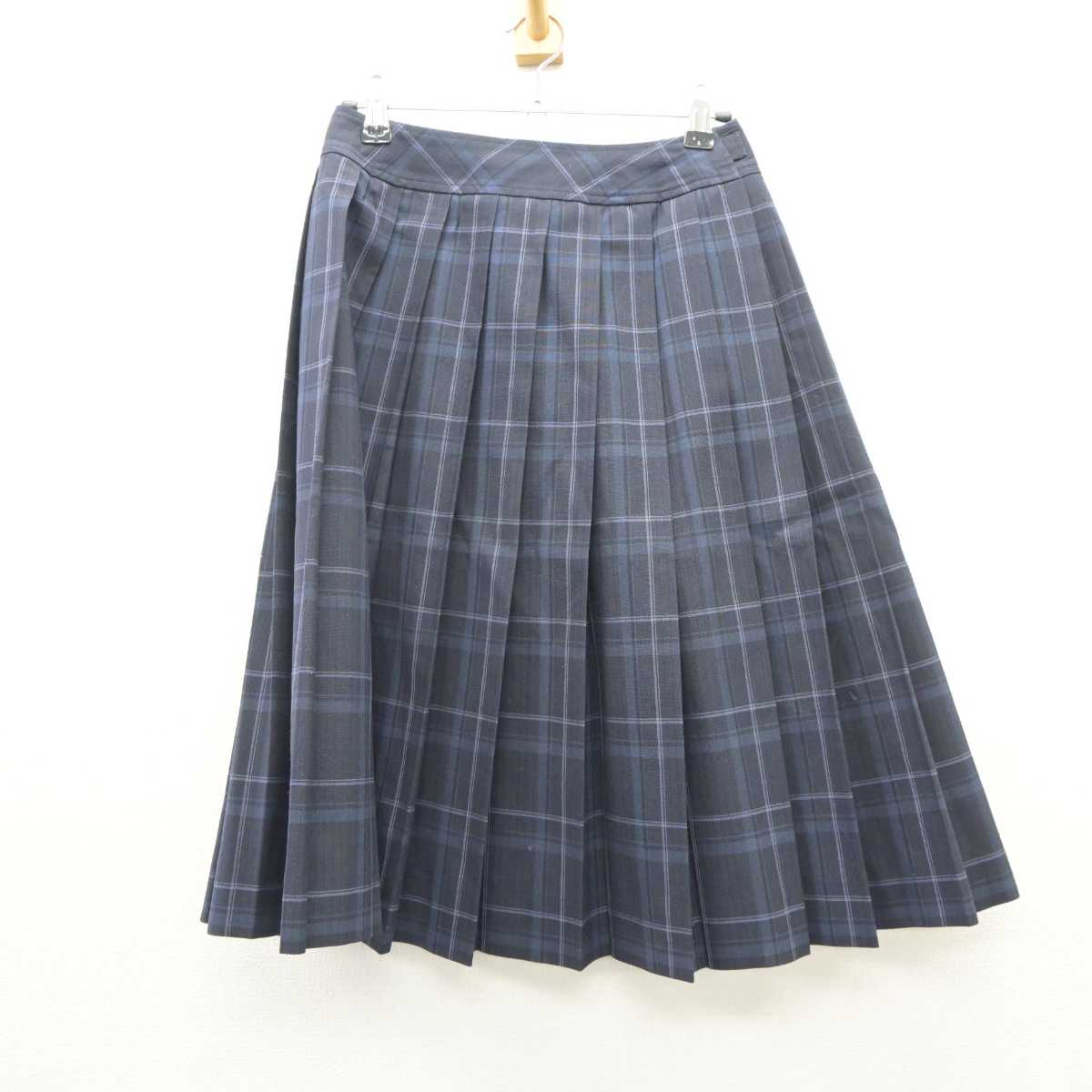 【中古】京都府 鴨沂高等学校 女子制服 2点 (ニットベスト・スカート) sf060736