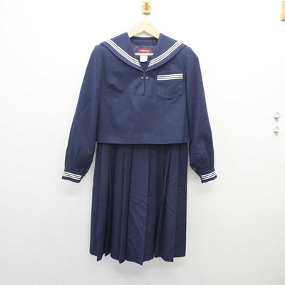 【中古】茨城県 常澄中学校 女子制服 2点 (セーラー服・ジャンパースカート) sf060757